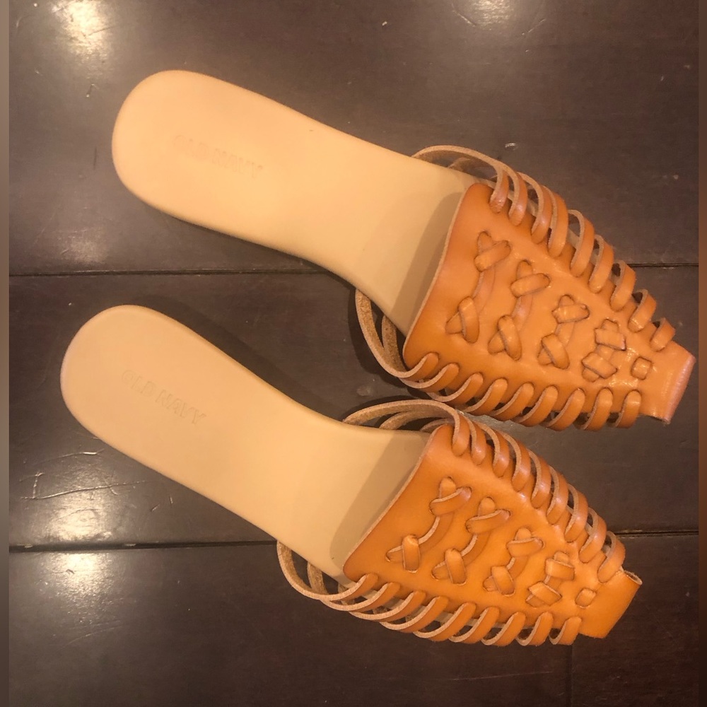 Brown mules perfect condition
